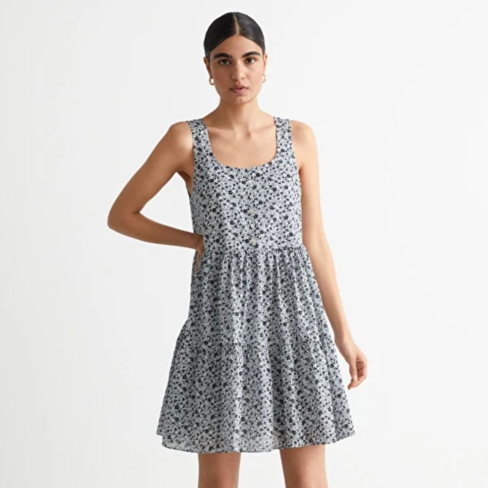& Other Stories Printed Tiered Mini Dress